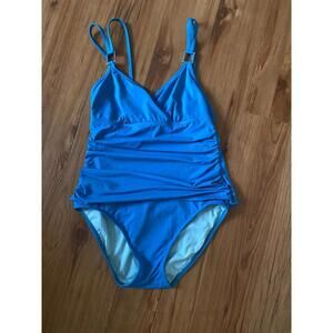 LAUREN RALPH LAUREN Aqua Drape Turquoise Women Swimsuit M/6